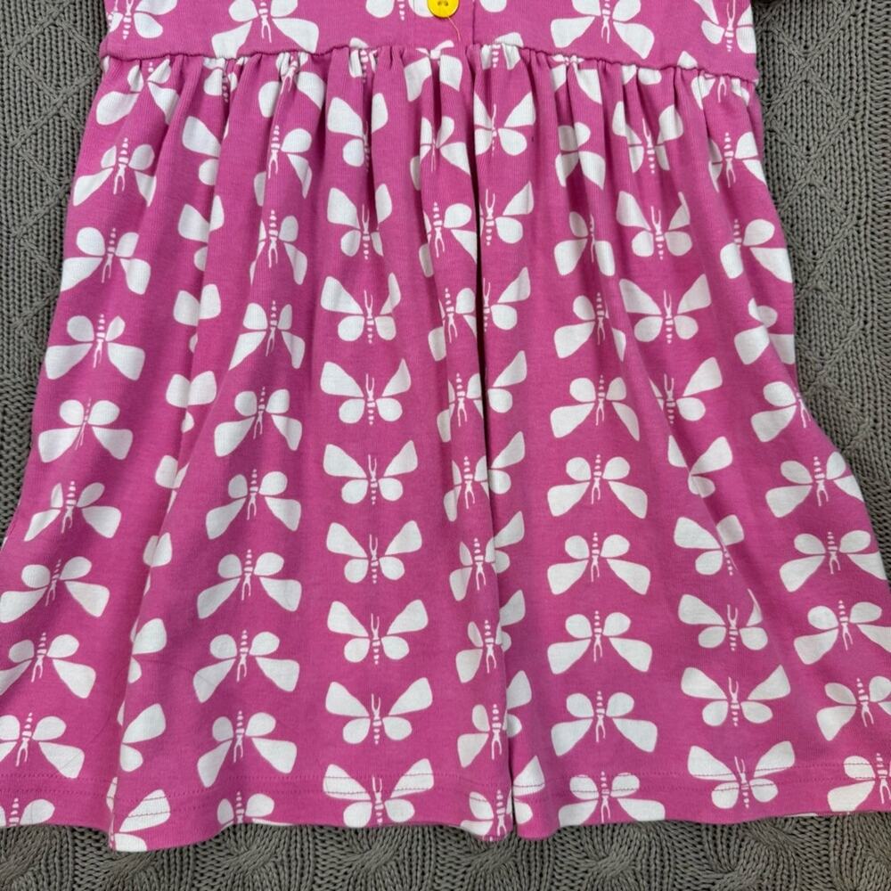Hanna Andersson Pink Butterfly Day Play Dress with Yellow Accents ~ 100/4 - Picture 3 of 9
